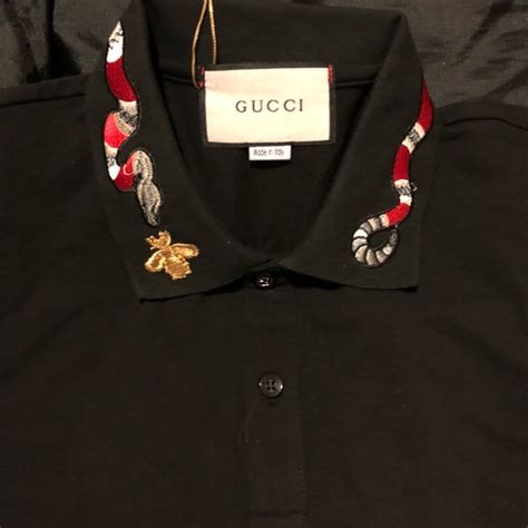 gucci collar shirt snake|gucci polo shirt snake collar.